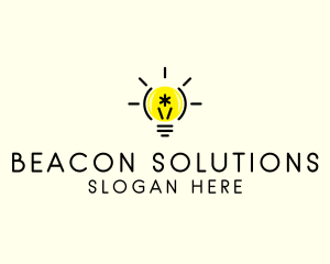 Light Bulb Coding logo design