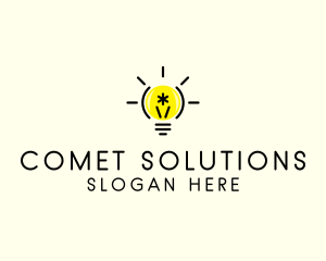 Light Bulb Coding logo design