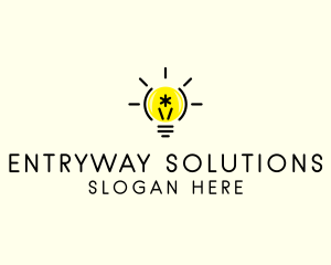 Light Bulb Coding logo design