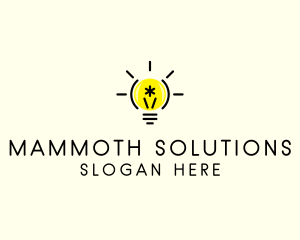 Light Bulb Coding logo design