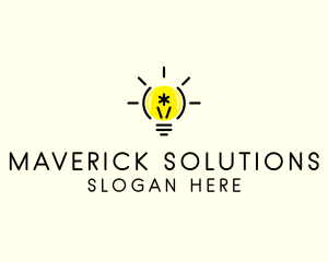 Light Bulb Coding logo design