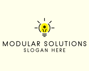 Light Bulb Coding logo design