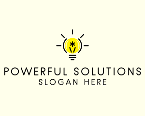 Light Bulb Coding logo design