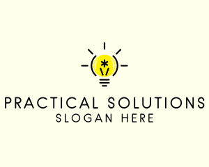 Light Bulb Coding logo design