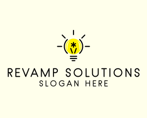 Light Bulb Coding logo design