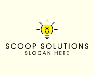 Light Bulb Coding logo design