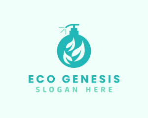 Eco Pump Bottle Cleaner logo design