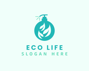 Eco Pump Bottle Cleaner logo design