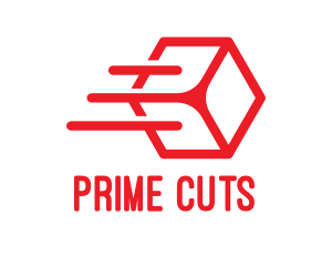 Flying Cube Outline logo design