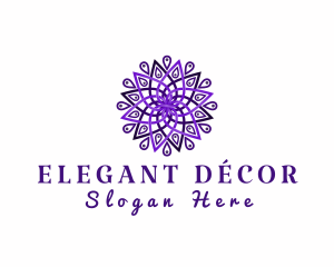 Decorative Mandala Flower logo design