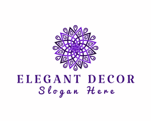 Decorative Mandala Flower logo design