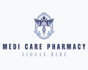 Medical Pharmacy Caduceus logo design