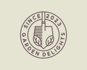 Landscaping Gardener Shovel logo design