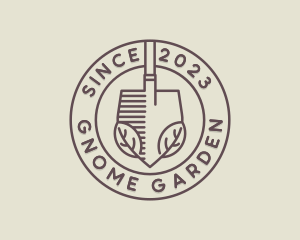 Landscaping Gardener Shovel logo design