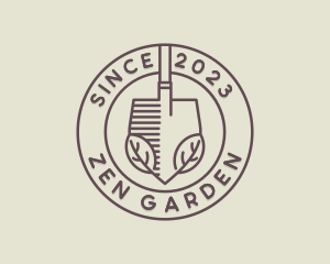 Landscaping Gardener Shovel logo design