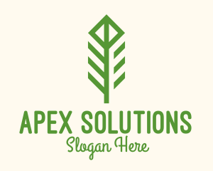 Green Flower Stalk logo design