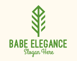 Green Flower Stalk logo design