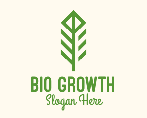 Green Flower Stalk logo design