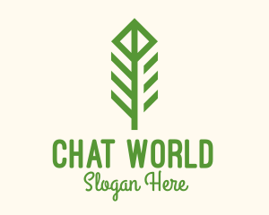 Green Flower Stalk logo design