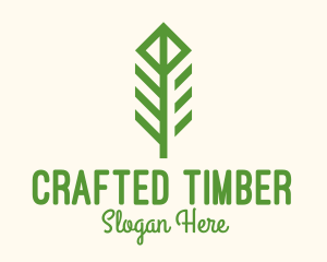 Green Flower Stalk logo design