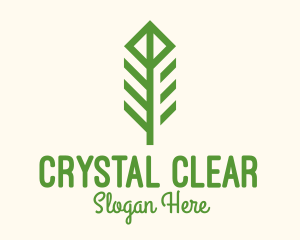 Green Flower Stalk logo design