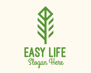 Green Flower Stalk logo design