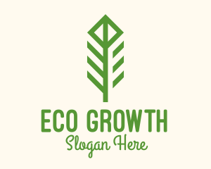 Green Flower Stalk logo design