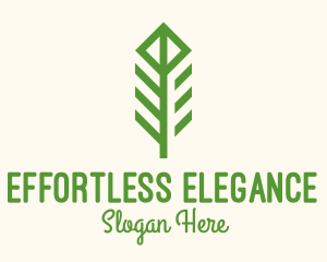 Green Flower Stalk logo design