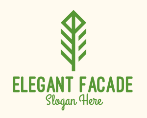 Green Flower Stalk logo design