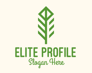 Green Flower Stalk logo design