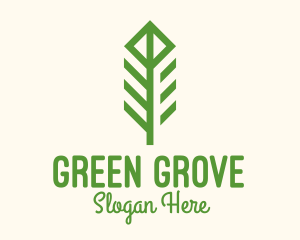 Green Flower Stalk logo design