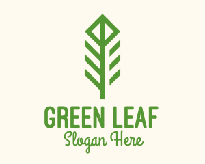 Green Flower Stalk logo design