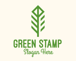 Green Flower Stalk logo design