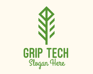 Green Flower Stalk logo design