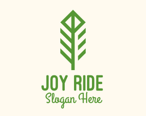 Green Flower Stalk logo design