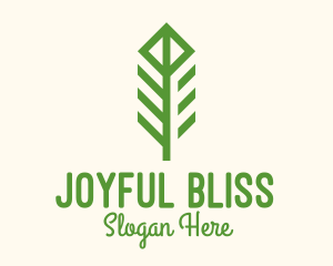 Green Flower Stalk logo design