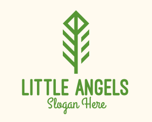 Green Flower Stalk logo design