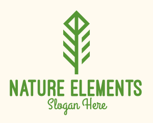 Green Flower Stalk logo design