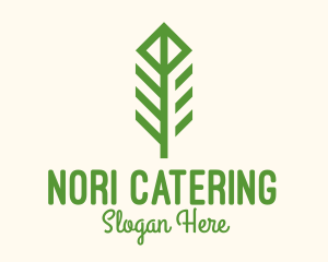 Green Flower Stalk logo design