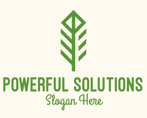 Green Flower Stalk logo design