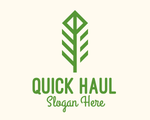 Green Flower Stalk logo design