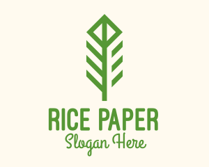 Green Flower Stalk logo design