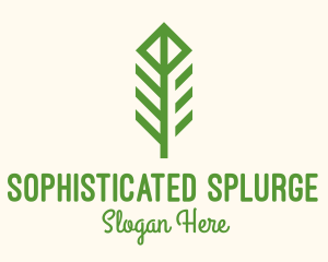 Green Flower Stalk logo design