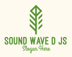 Green Flower Stalk logo design