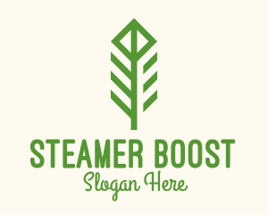 Green Flower Stalk logo design