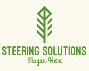 Green Flower Stalk logo design