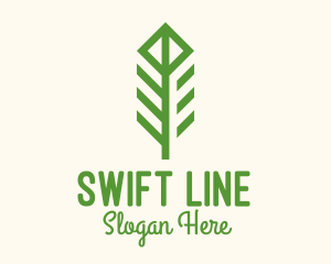 Green Flower Stalk logo design