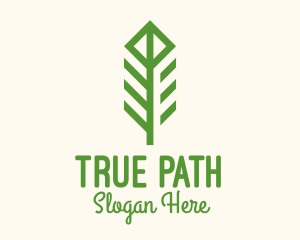 Green Flower Stalk logo design