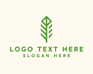 Green Flower Stalk logo design