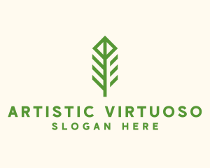 Green Flower Stalk logo design